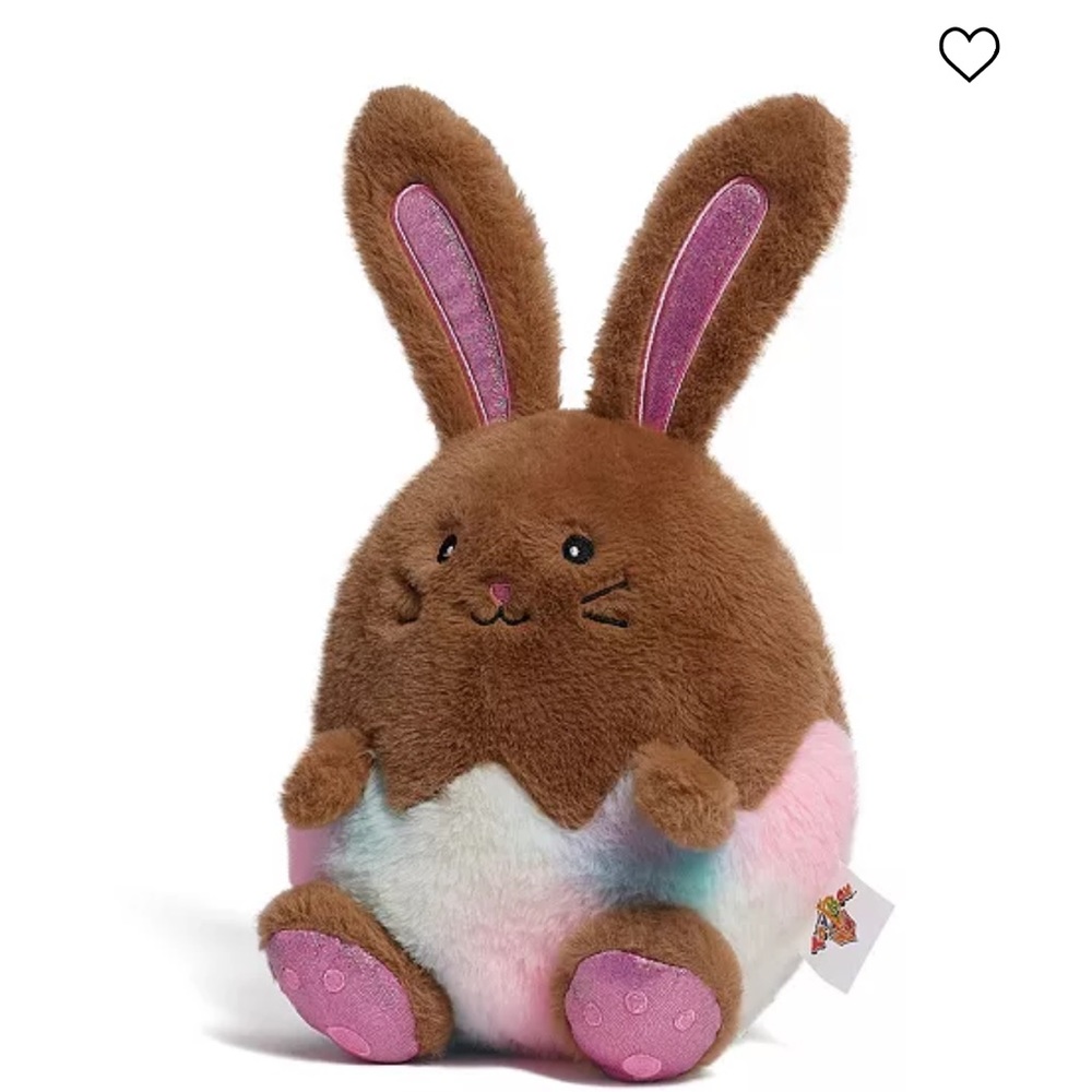 NEW Easter Big Chubby Chocolate Bunny Stuffy by Geoffrey’s Toy Box NIP 10”